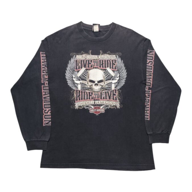 Vintage Harley Davidson Live To Ride Legendary Performance
