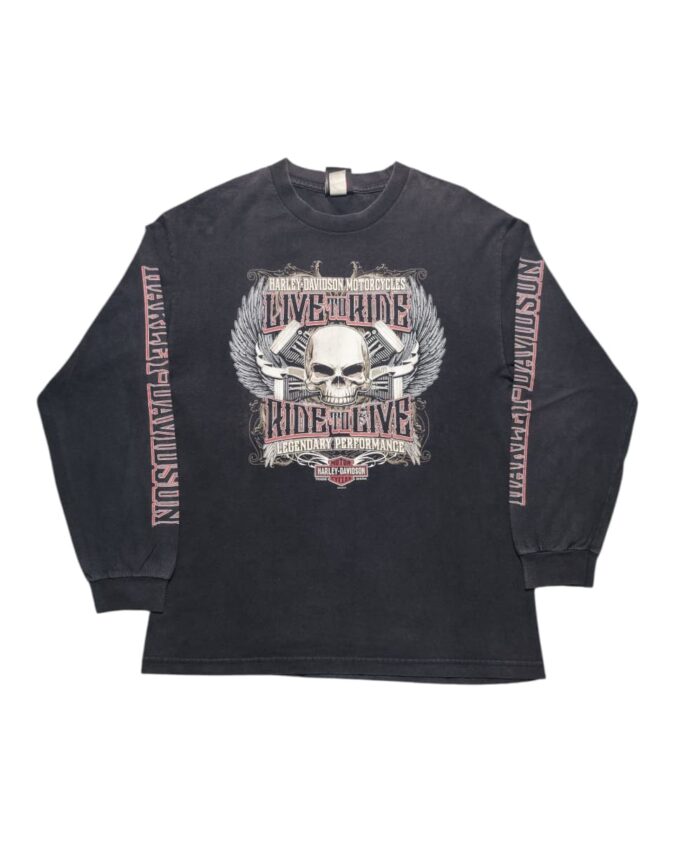 Vintage Harley Davidson Live To Ride Legendary Performance