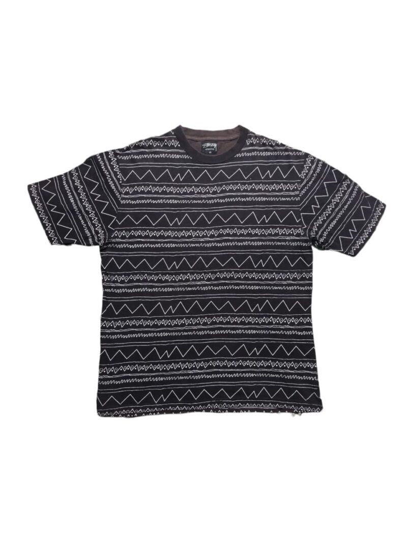 Stussy 00's OLD STUSSY All-Over Print T-Shirt Black - Image 2